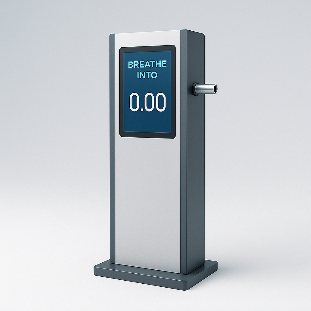 Breathalyzer kiosk illustration